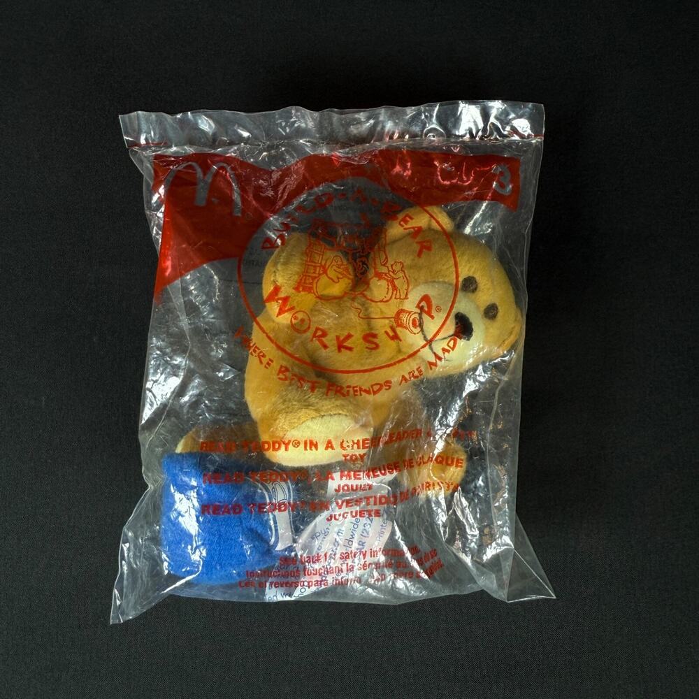 #3 2006 BUILD A BEAR MCDONALDS HAPPY MEAL PLUSH Read Teddy Cheerleader Outfit